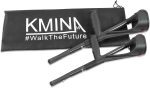 KMINA PRO - Carbon Krücken Faltbar Schwarz, Unterarmgehstützen, Erwachsene, Leichte Gehhilfen, Klappbar - Made in Europe