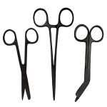 Krankenschwester scheren set "Matt Schwarz" – Verbandschere – Krankenpfleger scheren set – Schere Krankenschwester – erste-hilfe-schere – pflegekraft geschenk – pflegeschere - bandagenschere