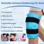 Comfytemp Kühlmanschette Knie 27x35cm Kühlpad Groß Gel Kühlbandage Kühlpack | Wiederverwendbar Kniebandage Kalt Warm Kompresse Kniekühlung Belastung Sport Arthritis Prellungen Schwellung Verstauchung OP – Bild 2