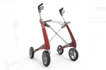byACRE Carbon Ultralight Rollator faltbar mit Softrädern und Ankipphilfe - nur 4,9kg - weiß