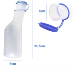 Tiga-Med Urinflasche Männer 3er Set 1 Liter – Urinalflasche mit Deckel & Graduierung, PP Kunststoff, autoklavierbar 130°C, Pflege & Klinik – Bild 2